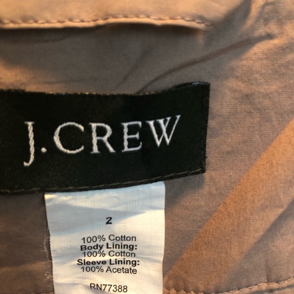J. Crew | Women’s Tan Rain Jacket size 2 - Picture 3 of 5